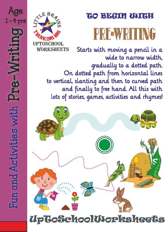 Fun and Activities with Pre-Writing - Pattern Writing for Kids  (English, Paperback, UpToSchoolWorksheets)