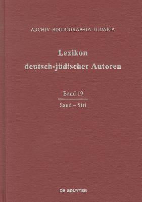 Sand - Stri  (German, Hardcover, Archiv Bibliographia Judaica E. V.)