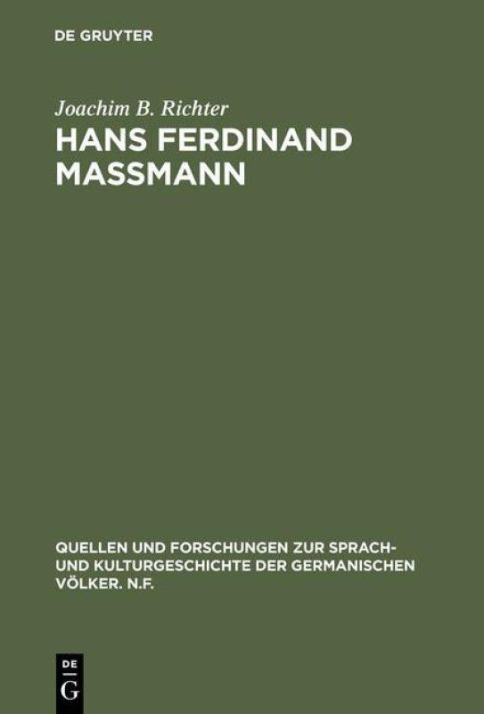 Hans Ferdinand Massmann  (German, Hardcover, Richter Joachim B)