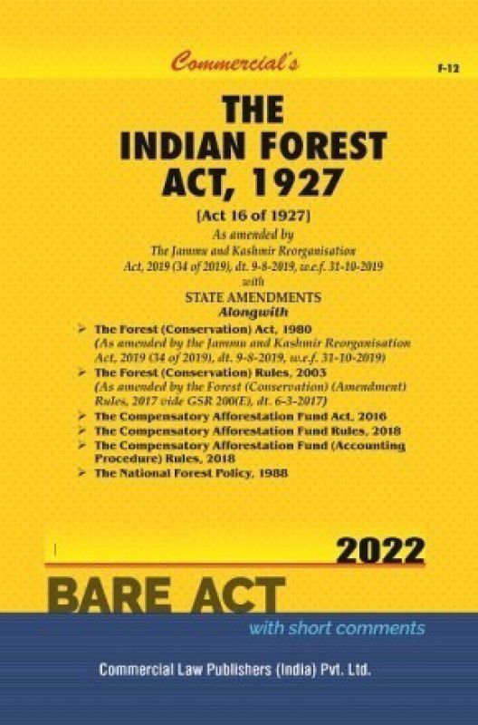 Forest Act, 1927 alongwith Forest (Conservation) Act, 1980 and Rules, 2003  (Paperback, Commercial)