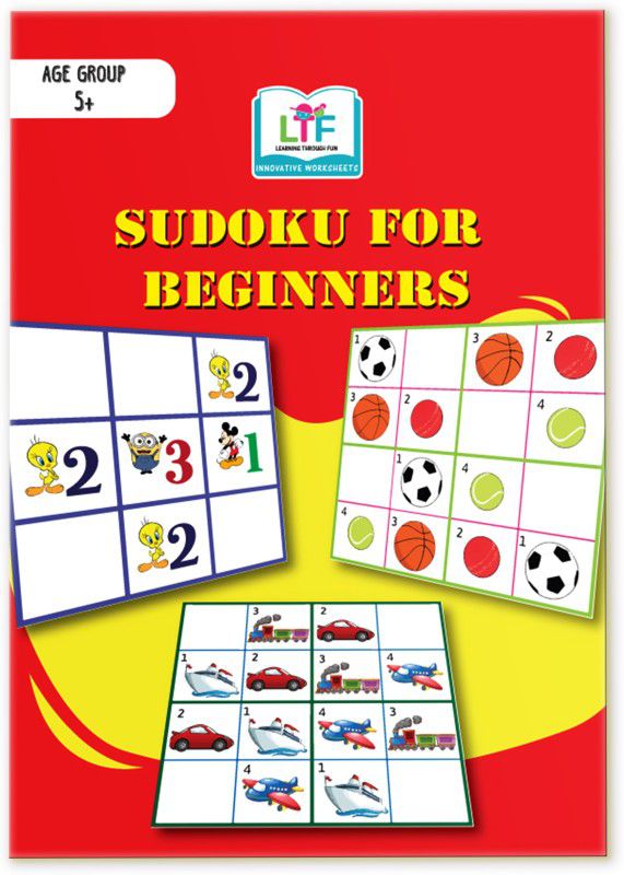 Sudoku For Beginners Fun Activity Book, Curriculum based, Worksheet book with educational activities, English  (Paperback, LEARNING THROUGH FUN)