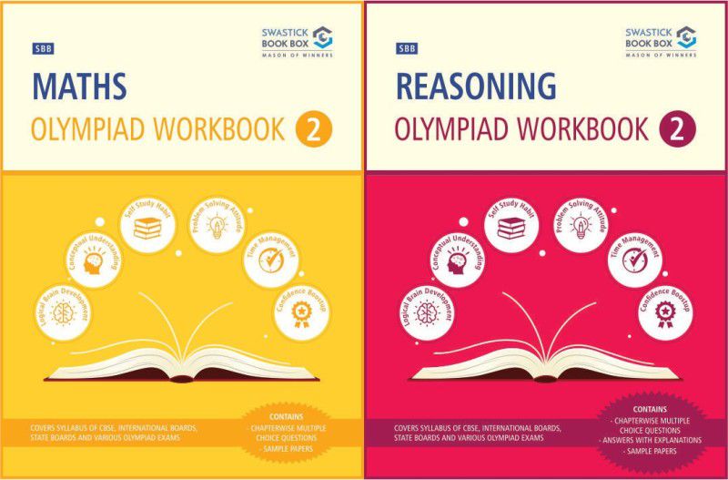 SBB Reasoning and Maths Olympiad Workbook Combo - Class 2  (Perfect Binding, Swastick Book Box, Preeti Garg)