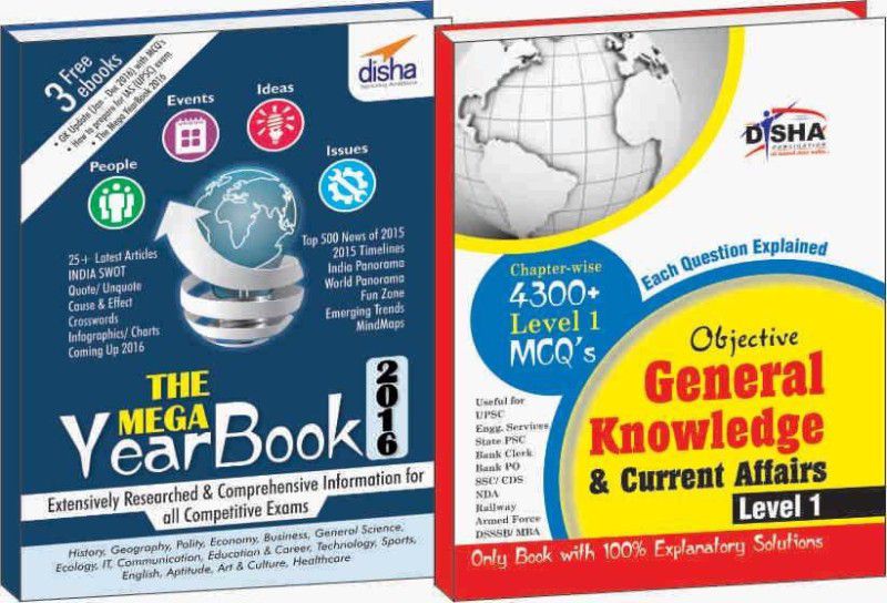 Complete General Knowledge & Current Affairs (Yearbook + 4300 MCQs) Level 1 for Bank Clerk/ PO/ SSC/ Rlwys/ Insurance/ AFCAT/ DSSSB/ MBA  (English, Paperback, Disha Experts)