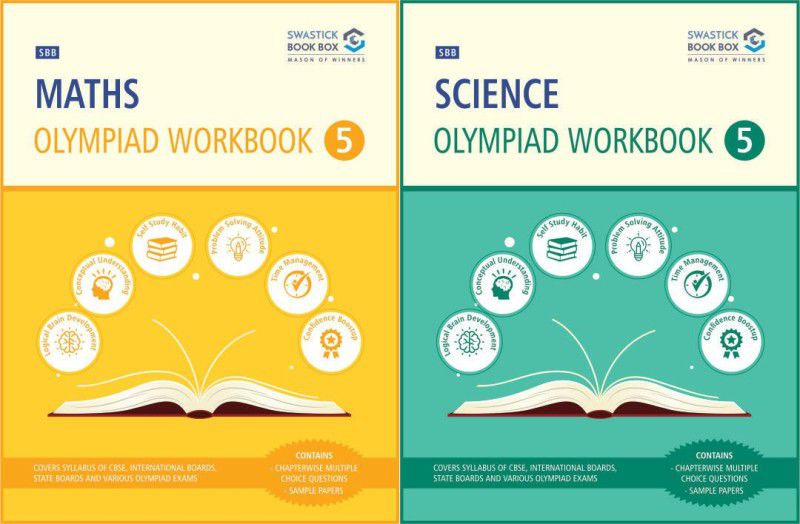 SBB Maths and Science Olympiad Workbook Combo - Class 5  (Perfect Binding, Swastick Book Box, Preeti Garg)