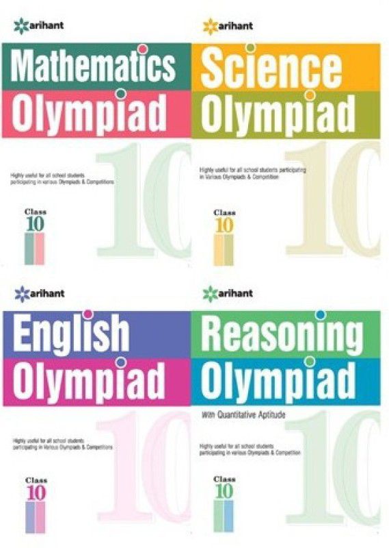 Olympiad Books Practice Sets Reasoning,Mathematics,Science,English class 10th  (English, Paperback, unknown)