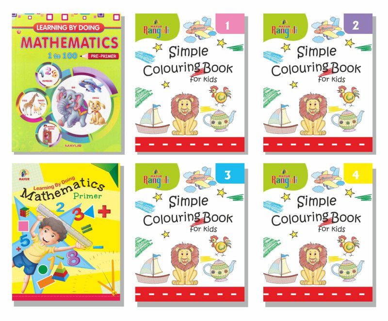 Maths Counting Addition Subtraction Multiplication counting 1 to 100 Colouring Books set for kids 2 - 6 years of age set of 7 books  (English, Paperback, Mayur Publications)