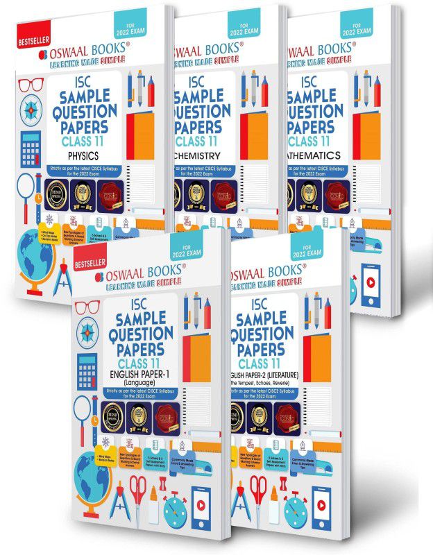 Oswaal ISC Sample Question Paper Class 11 (Set of 5 Books) Physics, Chemistry, Mathematics, English 1 & 2 (For 2022 Exam)  (Paperback, Oswaal Editorial Board)