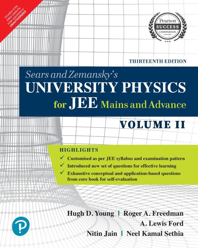 University Physics for JEE Mains and Advance | Vol 2 | By Pearson  (English, Paperback, Hugh D. Young, Roger A. Freedman, A.Lewis Ford, Nitin Jain, Neel Kamal Sethia)