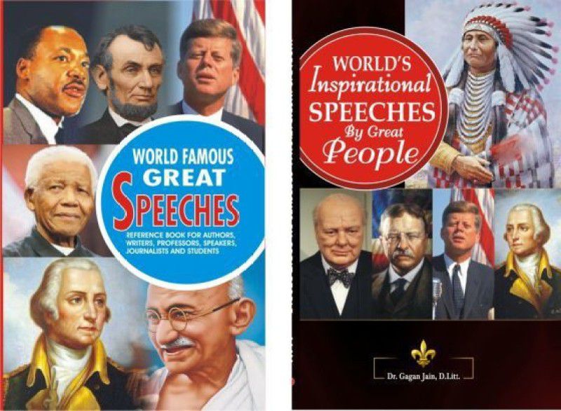 BEST SPEECHES OF ALL TIME (SET OF 2 BOOKS) World Famous Great Speeches and Ins. Speeches  (Paperback, Gagan Jain)
