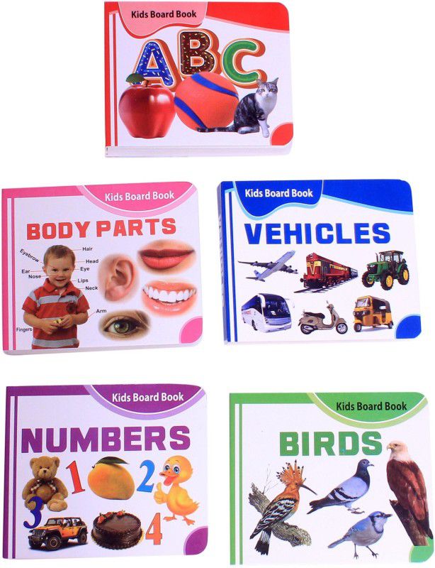 Kids Board Book - ABC, Vehicle, Birds, Body Parts, No  (Hardcover, Homeshopeez)