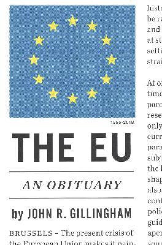 The EU  (English, Paperback, Gillingham III John)