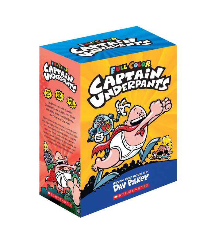 Captain Underpants Full Color Edition Box of 7 Books  (English, Boxed Set, Dav Pilkey)