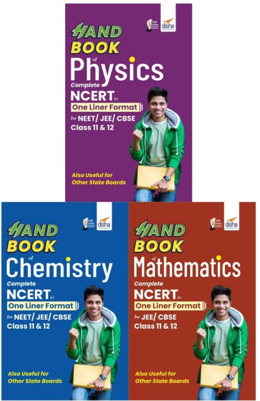 Combo of HandBooks of Physics, Chemistry & Mathematics for JEE Main/ Advanced / CBSE Class 11 & 12 - Complete NCERT in One Liner Format | Extract of PYQs - Past Year Questions | Powered with Tips / Tricks / Techniques |  (Paperback, Disha Experts)