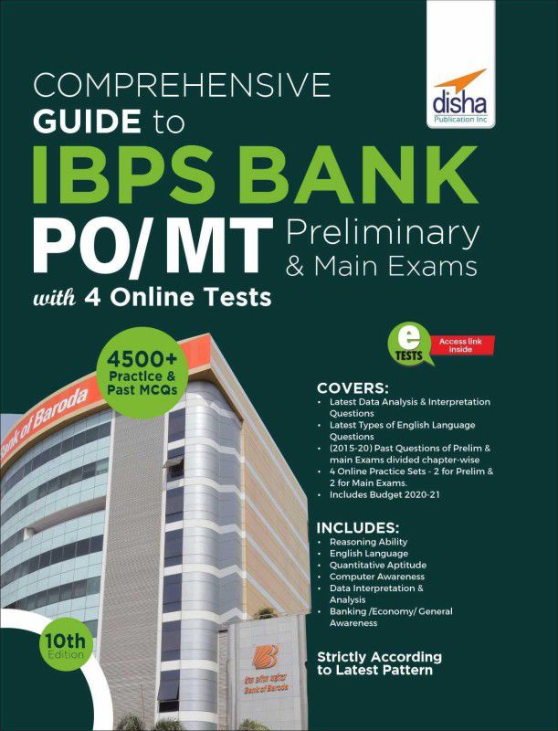 Comprehensive Guide to IBPS Bank PO/ MT Preliminary & Main Exams with 4 Online Tests (10th Edition)  (Paperback, Disha Experts)