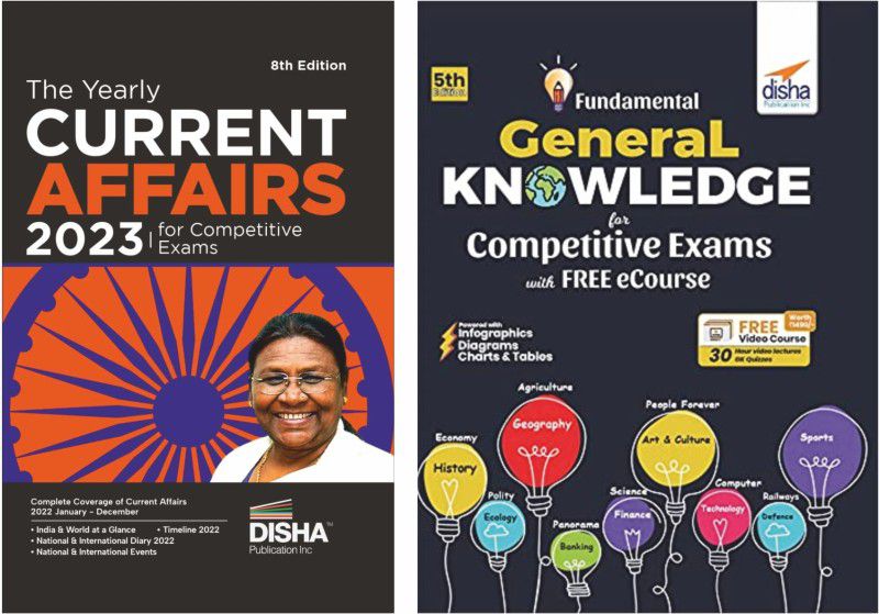 Master General Knowledge & Current Affairs for Competitive Exams | Fundamental GK | The Yearly Current Affairs 2023 | UPSC, State PSC, CUET, SSC, Bank PO/ Clerk, BBA, MBA, RRB, NDA, CDS, CAPF, CRPF |  (Paperback, Disha Experts)