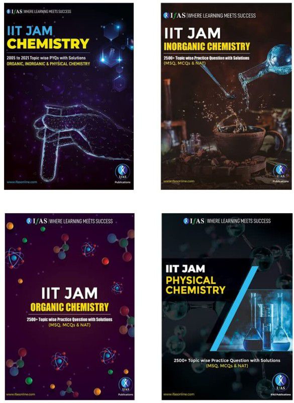 IIT JAM PYQ, Organic, Inorganic and Physical Chemistry Books (4 Books) - Books of Practice Questions & Previous year papers Solutions  (Paperback, Kailash Choudhary)