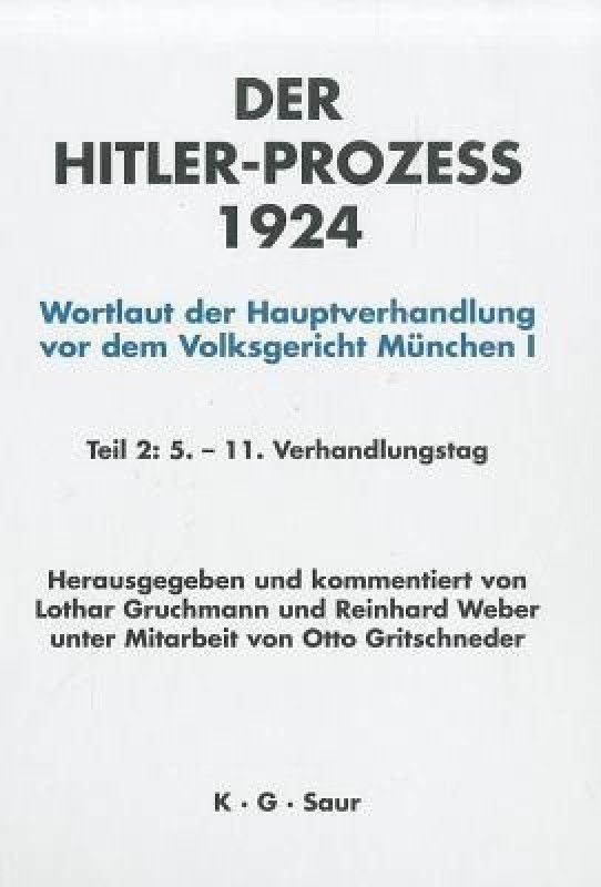 Hitler-Prozess 1924 Tl.2  (German, Hardcover, unknown)