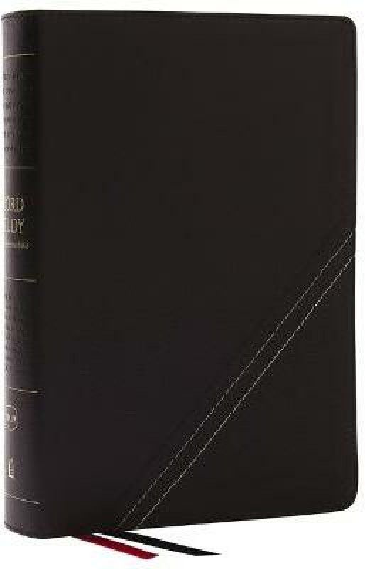 NKJV, Word Study Reference Bible, Bonded Leather, Black, Red Letter, Thumb Indexed, Comfort Print  (English, Leather / fine binding, Thomas Nelson)