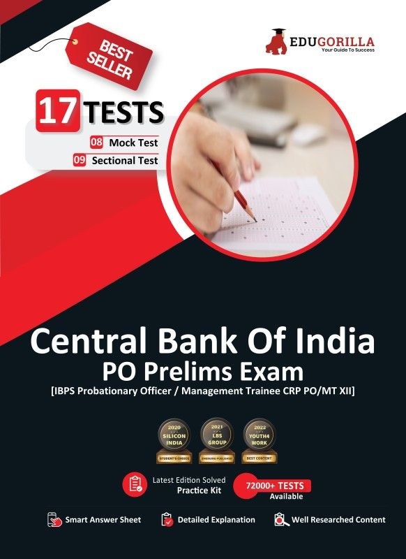 Central Bank Of India PO Prelims Book - IBPS CRP PO/MT XIII - English Edition - 8 Full Length Mock Tests and 9 Sectional Tests (1100 Solved Questions) with Free Access to Online Tests  (English, Paperback, EduGorilla Prep Experts)
