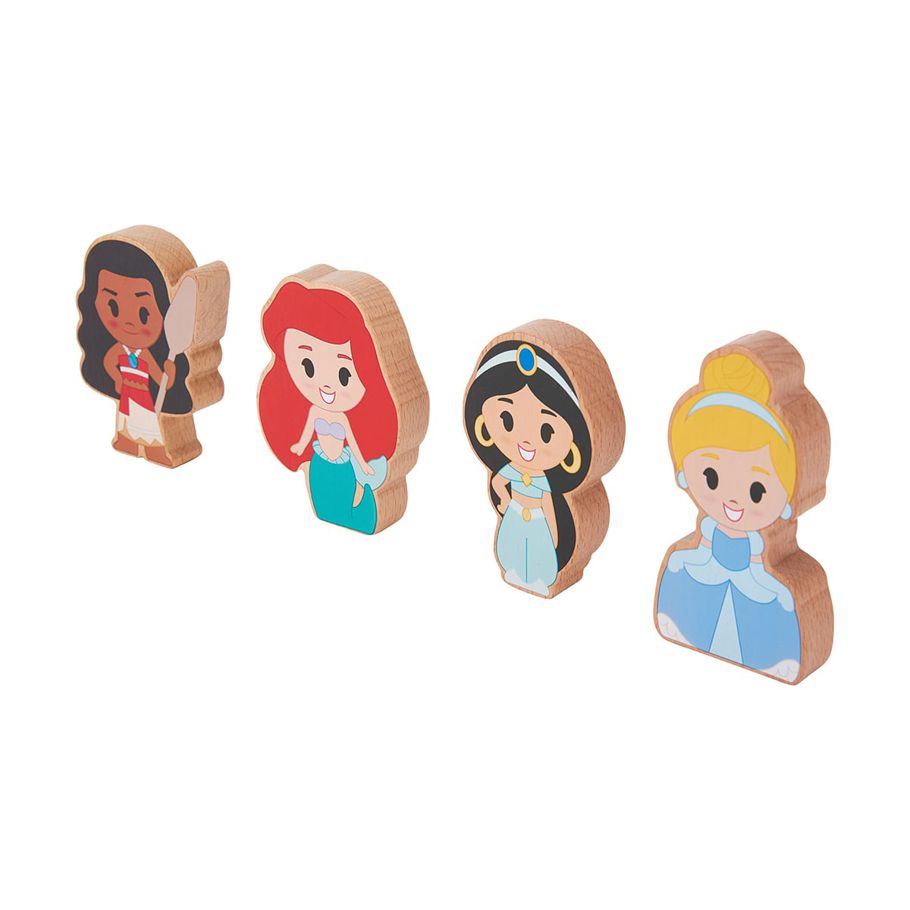 4 Piece Wooden Toys - Disney Princess Wooden Characters