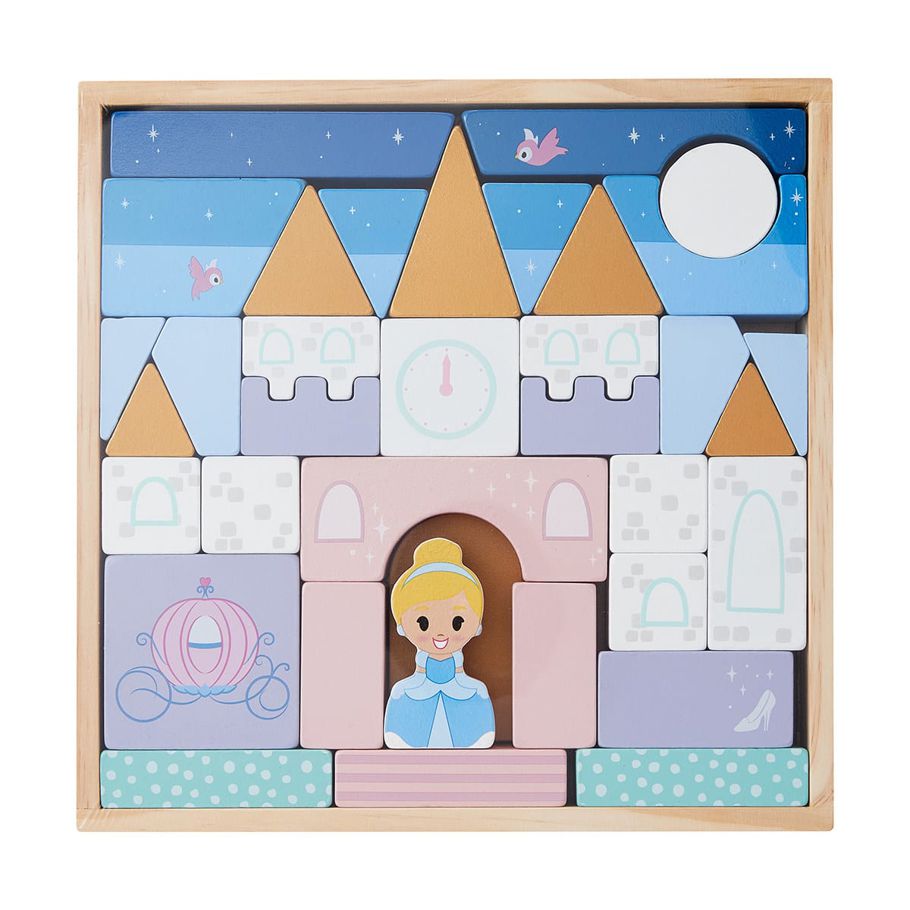 Disney Wooden Toys Princess Cinderella Block Set