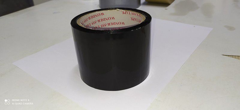 Packsbazaar TPCT01012 65 m Single Sided Tape  (Black Pack of 2)