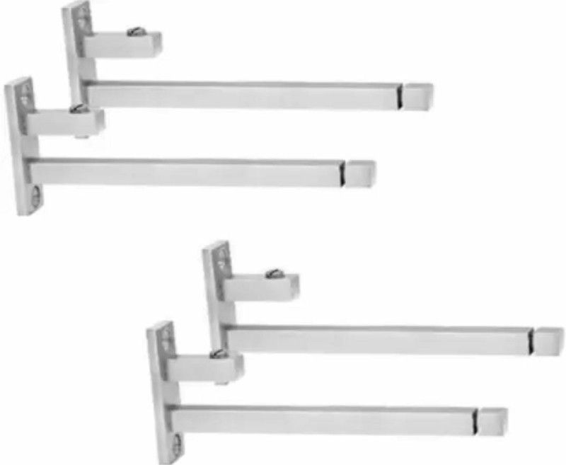 Protex F type shelf bracket 4inch pake of 4/8mm adj(mat finish 6/8/10/12mm) 10cm Shelf Bracket  (Stainless Steel)