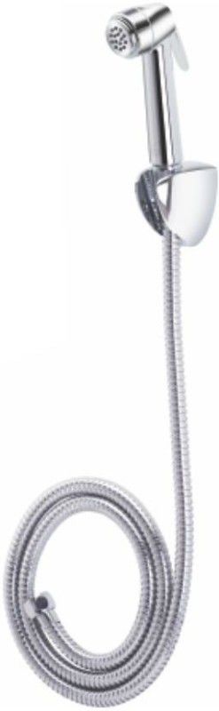 CERA Health Faucet Push Type Health Faucet With Wall Hook & 1 Meter SS Braided Rubber Hose Pipe Shower Head