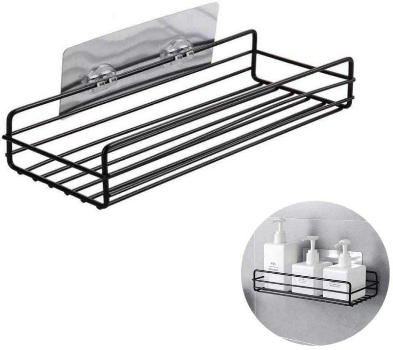 Tweetery Plain Metal Holder | Multipurpose Storage Rack for Kitchen, Bathroom etc. | Self-Adhesive Stainless Steel Waterproof Steel Wall Shelf  (Number of Shelves - 1, Multicolor)