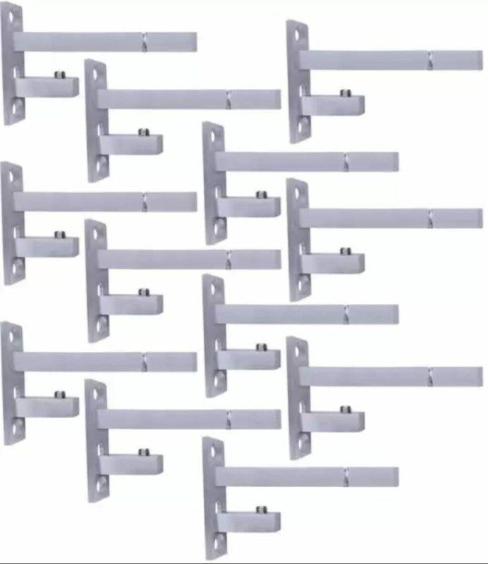 Protex F type shelf bracket 4inch pake of 12/8mm adj(mat finish 6/8/10/12mm) 10cm Shelf Bracket  (Stainless Steel)