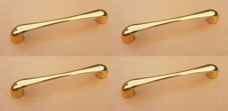 boruz Zinc, Gold Plated Cabinet/Drawer Handle  (Gold)