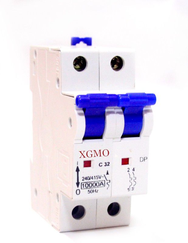 XGMO 32A DP C Curve MCB, PVC White Un-240/415V,50HZ Power Plug  (White)