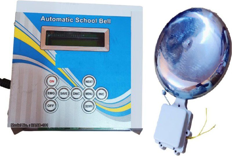 MME AUTOMATIC SCHOOL BELL TIMER SYSTEM WITH POLICE TONE SIREN SOUND RANGE 250 METER Wired Door Chime