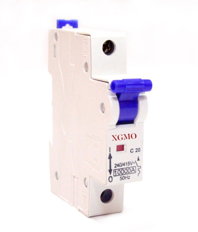 XGMO 20A Single Pole C Curve MCB Power Plug  (White)