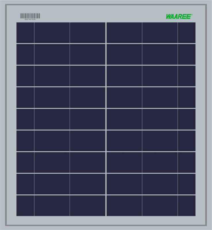 Waaree 3Wp 6V 36 Cells Polycrystalline Solar Panel (Pack of 6) Solar Panel