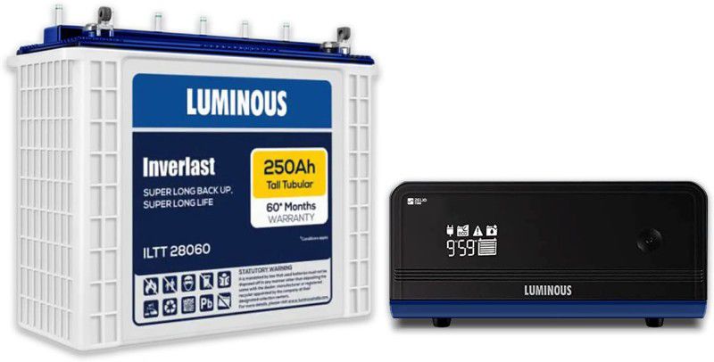 LUMINOUS Zelio+ 1100 V2 Inverter_ILTT 28060 Tubular Inverter Battery  (250Ah)