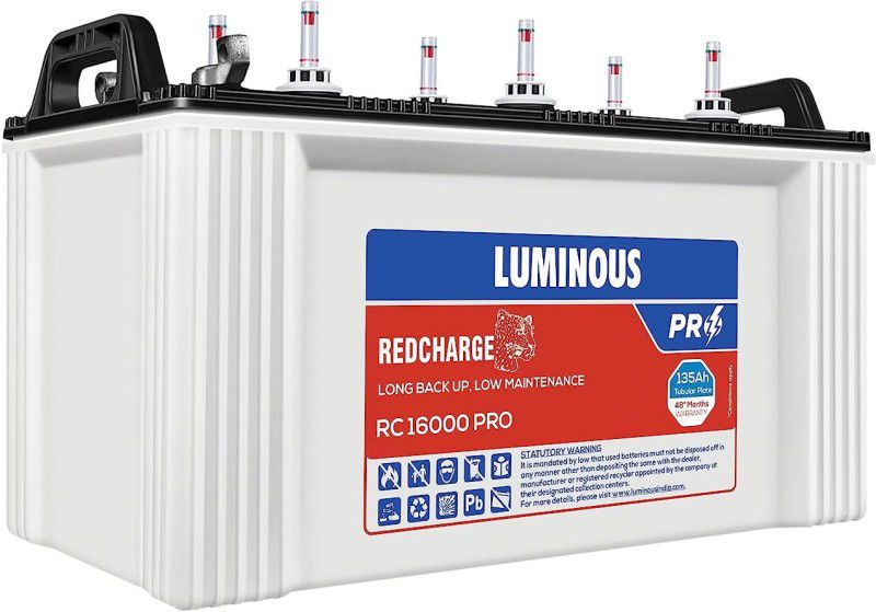 LUMINOUS RC 16000 PRO Tubular Inverter Battery  (135Ah)