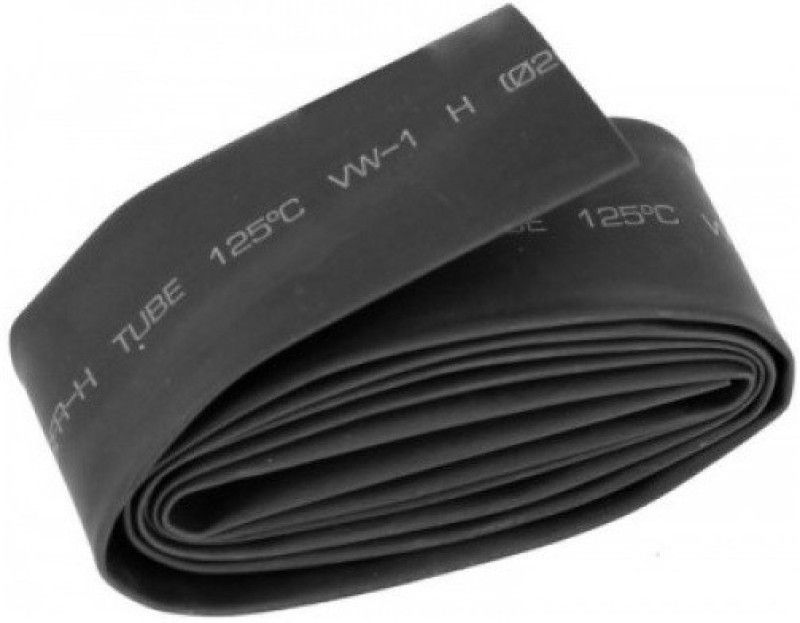 RPI SHOP Black 10mm Polyolefin Heat Shrink Tube Sleeve for Wrap 50 Meter Heat Shrink Cable Sleeve  (10 mm)