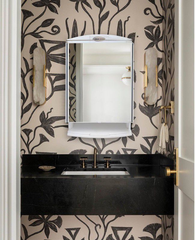 URBAN CHOICE Saffire White Bathroom Organizer Shelves with Bathroom Mirror  (Rectangle Finish : Glossy)