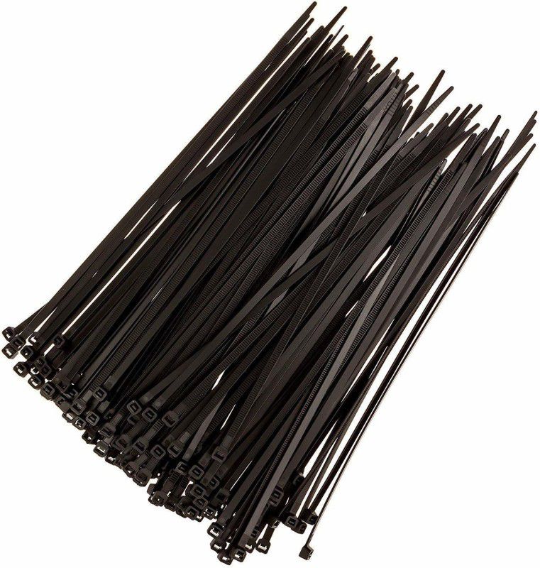Giggle Biz Bag Binding Nylon Tie cable Lock - 1 Pack of 100 PC Black Length : 8 Inch Nylon Standard Cable Tie  (Black Pack of 100)