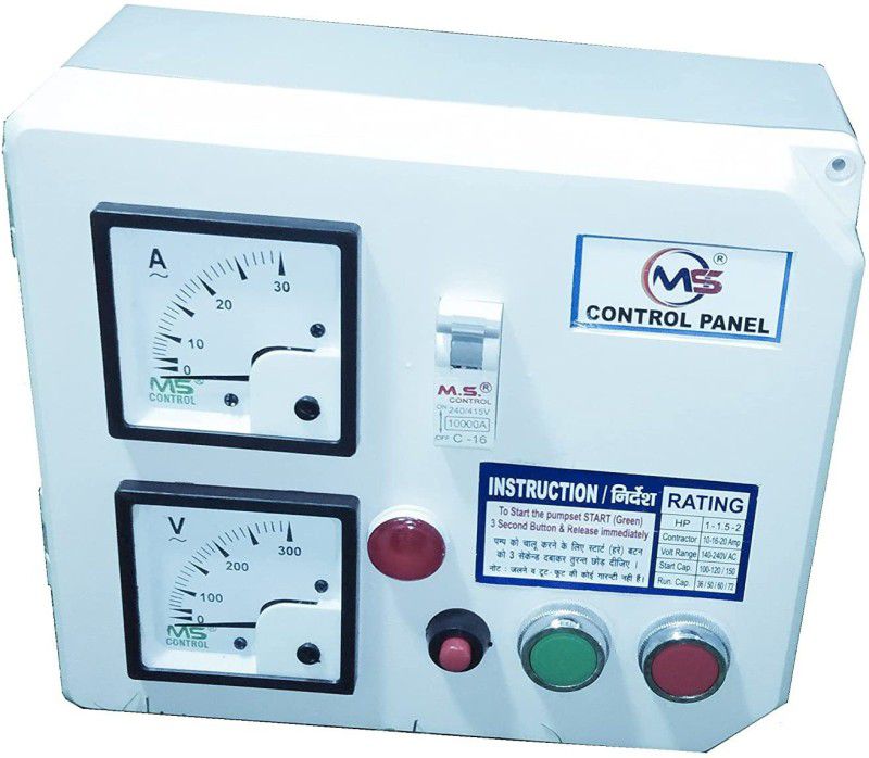 M S control 1.5 HP Single Phase Automatic Panel For Submersible water filled pump ( PVC) Water Pump Starter