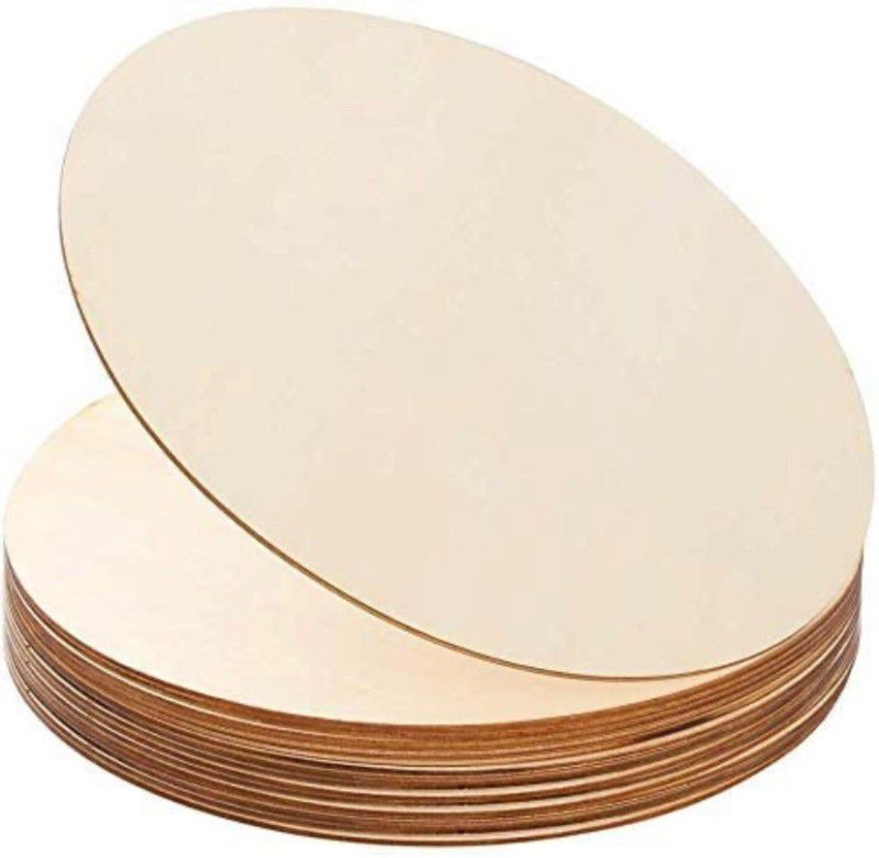 WOODENLAB 12 inches round mdf board for art and craft (set of 5) 2.5mm Pine Wood Veneer  (30 cm x 30 cm)
