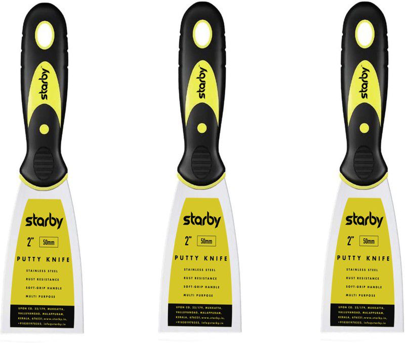 Starby 2- Inch Pack of 3 Flexible Putty Knife  (2 inch, Pack of 3)