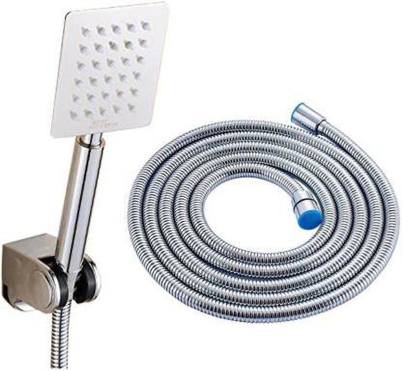 Dr. Homz N Kitch RUST HAND SHOWER WITH 1.5 METER STAINLESS STEEL HOSE Hand held Rainfall  (Chrome)