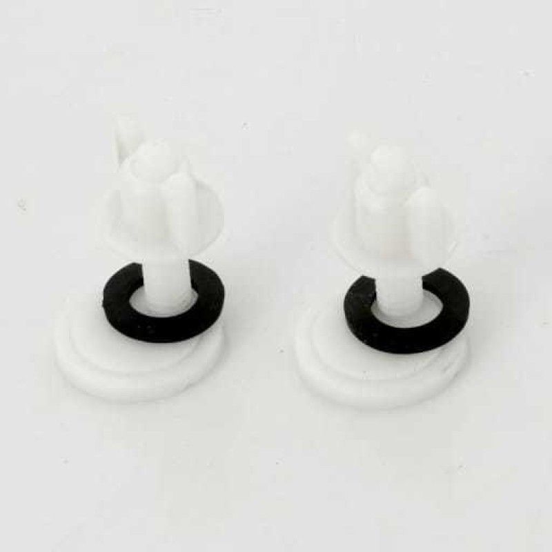 Kinik Toilet Seat Cover Cera Type Round Short 2 Hinges Clamp Fit Toilet Seat Lid Lock  (Pack of 2)