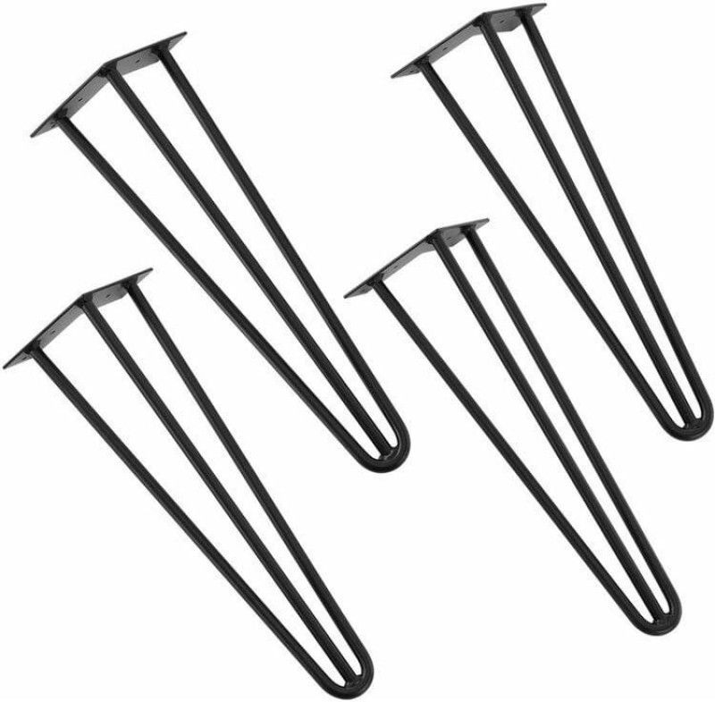 Designlever Table Legs Hairpin 3 Rod Type,28 Inch, Set of 4 Pcs(Furniture parts, Iron) Table Legs  (Furniture Parts, Iron)