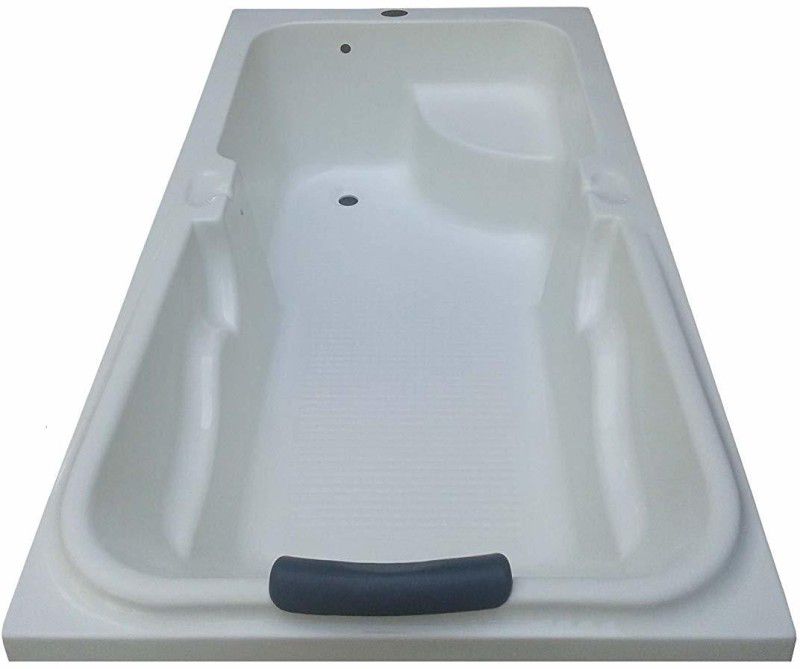 MADONNA CEAFIXWHI MADONNA Ceaser Acrylic 6 feet Rectangular Bathtub - White Undermount Bathtub  (100 or Above L)