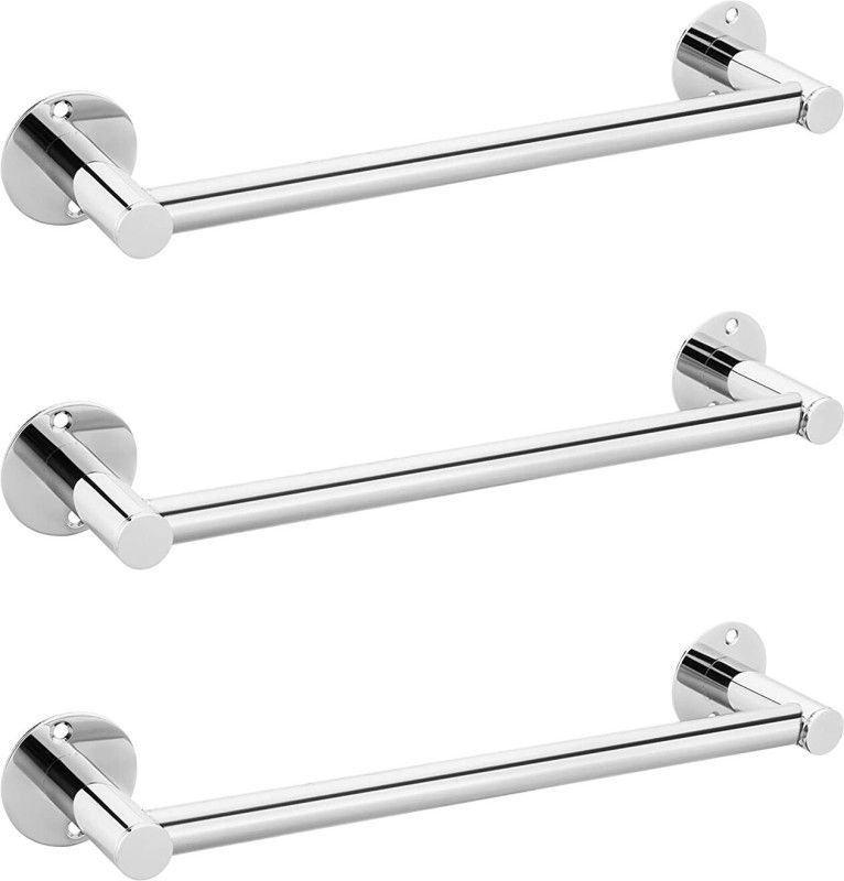 FORTUNE Towel Bar |Bathroom Towel Rod Holder| Wall Mounted Hand Towel Rail for Washroom 18 inch 3 Bar Towel Rod  (Stainless Steel Pack of 3)