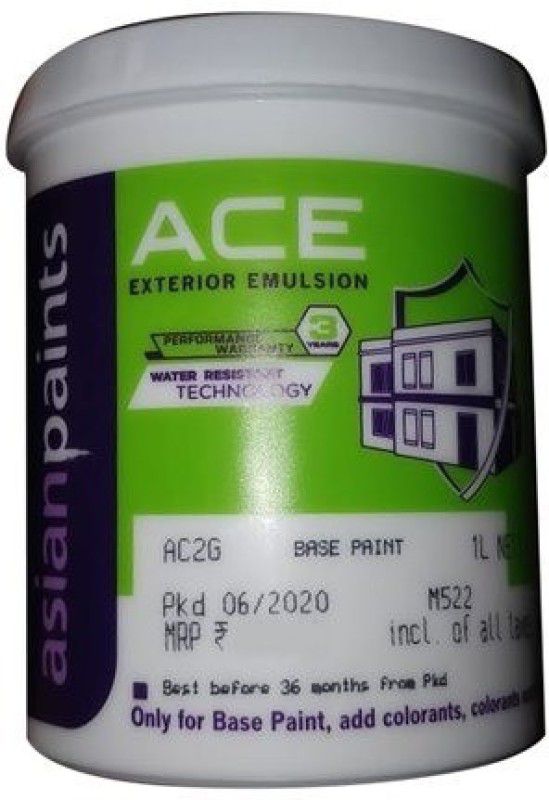Asian Paints Ace Emulsion 1LTR White Emulsion Wall Paint  (100 L)