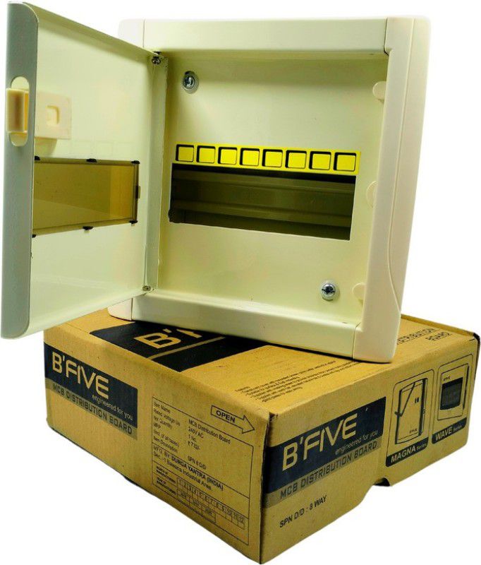 b'five Circuit Protection Spn Metal base 8 Way Double Door Single Phase Board mcb box_P Distribution Board